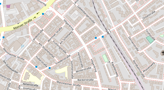 Fahrradwerkstatt auf Satellitenbild