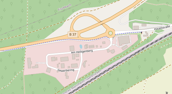 Fahrradwerkstatt auf Satellitenbild