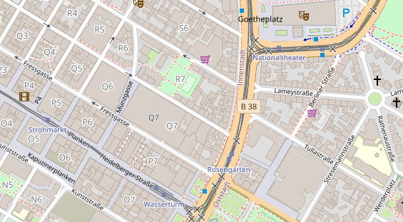 Fahrradwerkstatt auf Satellitenbild