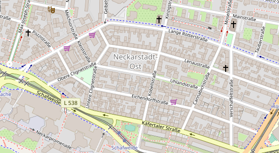 Fahrradwerkstatt auf Satellitenbild