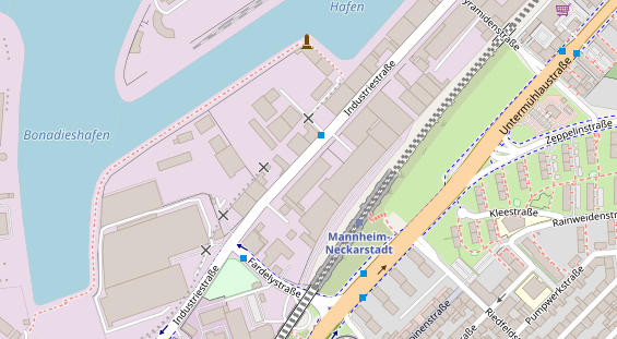 Fahrradwerkstatt auf Satellitenbild