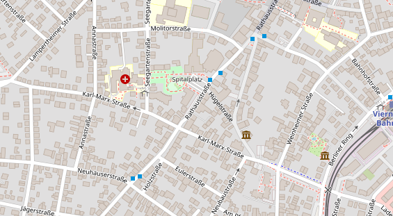 Fahrradwerkstatt auf Satellitenbild