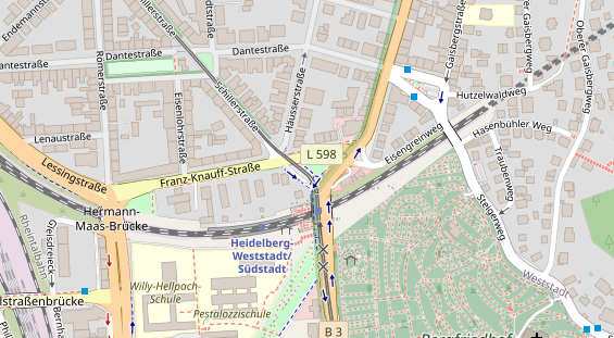 Fahrradwerkstatt auf Satellitenbild