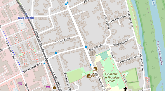 Fahrradwerkstatt auf Satellitenbild