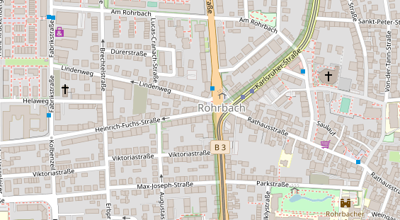 Fahrradwerkstatt auf Satellitenbild