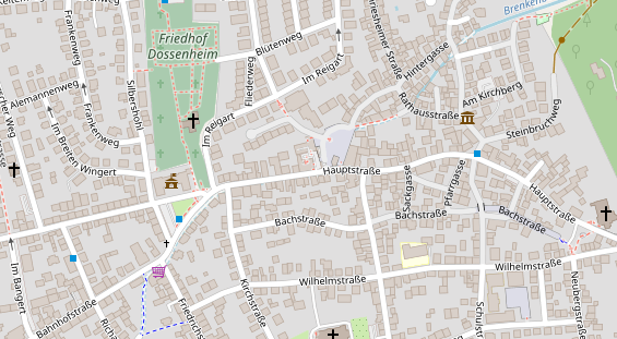 Fahrradwerkstatt auf Satellitenbild