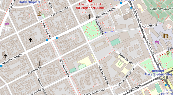 Fahrradwerkstatt auf Satellitenbild
