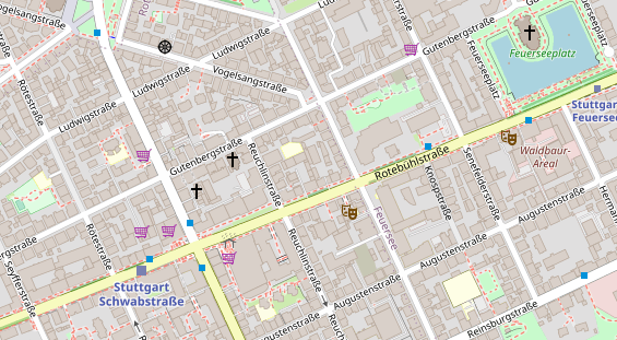 Fahrradwerkstatt auf Satellitenbild