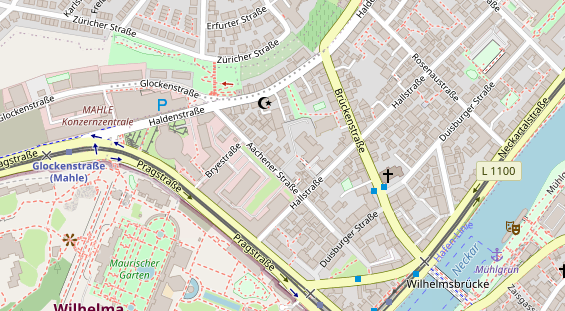 Fahrradwerkstatt auf Satellitenbild