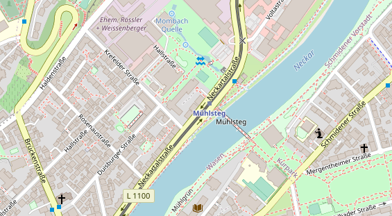 Fahrradwerkstatt auf Satellitenbild