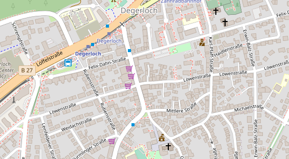 Fahrradwerkstatt auf Satellitenbild