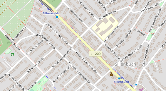 Fahrradwerkstatt auf Satellitenbild