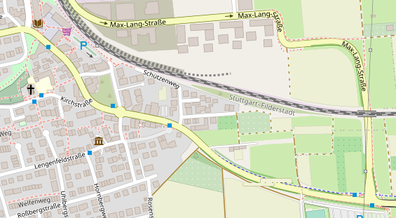 Fahrradwerkstatt auf Satellitenbild