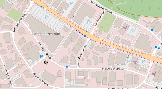Fahrradwerkstatt auf Satellitenbild
