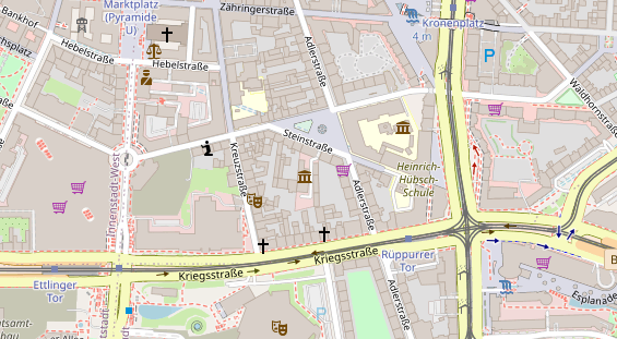 Fahrradwerkstatt auf Satellitenbild