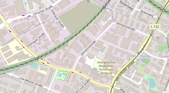Fahrradwerkstatt auf Satellitenbild