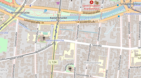 Fahrradwerkstatt auf Satellitenbild