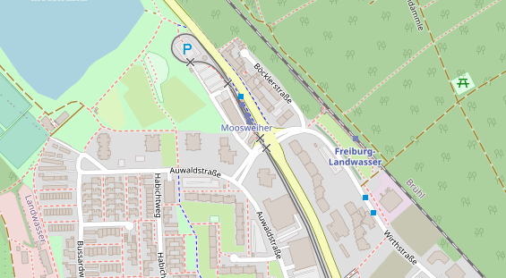 Fahrradwerkstatt auf Satellitenbild