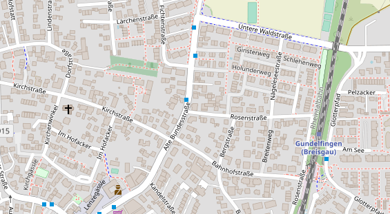 Fahrradwerkstatt auf Satellitenbild