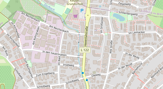 Fahrradwerkstatt auf Satellitenbild