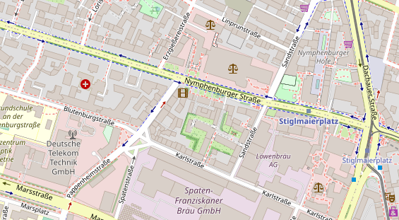 Fahrradwerkstatt auf Satellitenbild