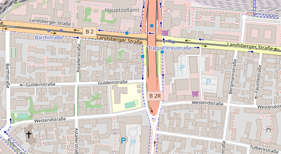 Fahrradwerkstatt auf Satellitenbild