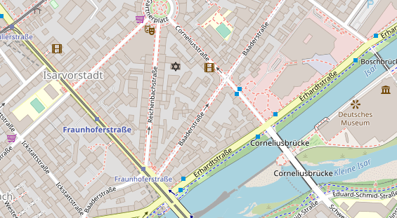 Fahrradwerkstatt auf Satellitenbild