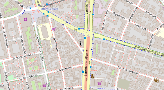 Fahrradwerkstatt auf Satellitenbild