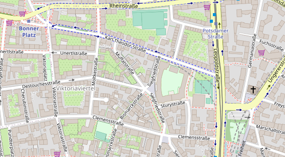 Fahrradwerkstatt auf Satellitenbild