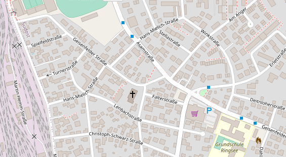Fahrradwerkstatt auf Karte