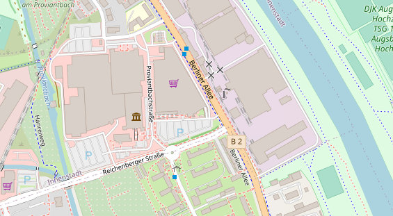 Fahrradwerkstatt auf Satellitenbild