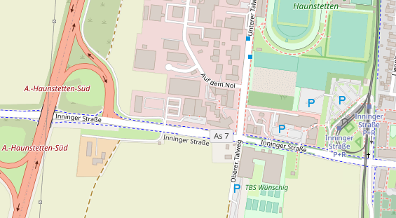 Fahrradwerkstatt auf Satellitenbild