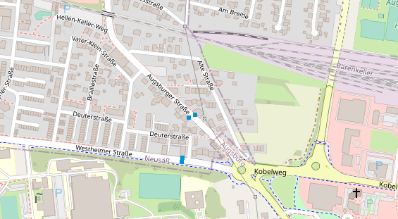 Fahrradwerkstatt auf Satellitenbild