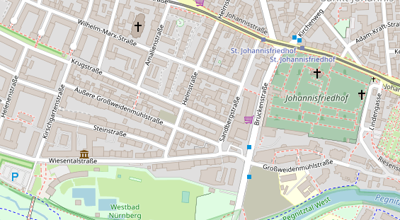 Fahrradwerkstatt auf Satellitenbild
