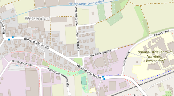 Fahrradwerkstatt auf Satellitenbild