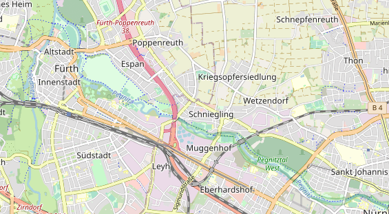 Bicycle workshop on map