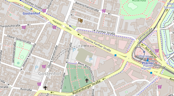 Fahrradwerkstatt auf Satellitenbild