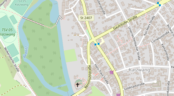 Fahrradwerkstatt auf Satellitenbild