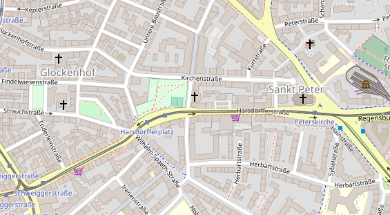 Fahrradwerkstatt auf Satellitenbild