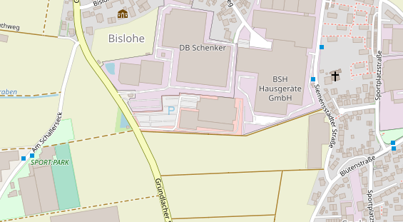 Fahrradwerkstatt auf Satellitenbild