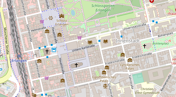 Fahrradwerkstatt auf Satellitenbild