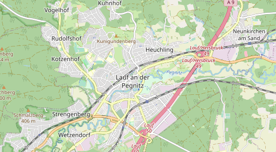 Bicycle workshop on map