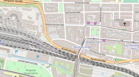 Fahrradwerkstatt auf Satellitenbild