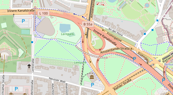 Fahrradwerkstatt auf Satellitenbild
