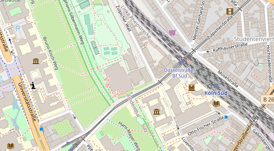 Fahrradwerkstatt auf Satellitenbild