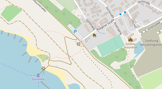 Fahrradwerkstatt auf Satellitenbild