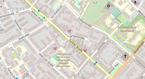 Fahrradwerkstatt auf Satellitenbild