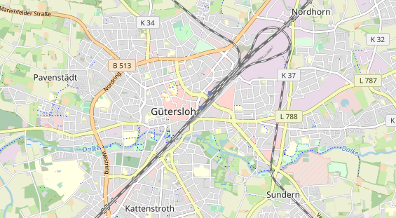 Bicycle workshop on map