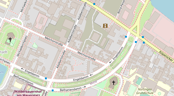 Fahrradwerkstatt auf Satellitenbild