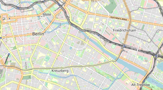 Bicycle workshop on map